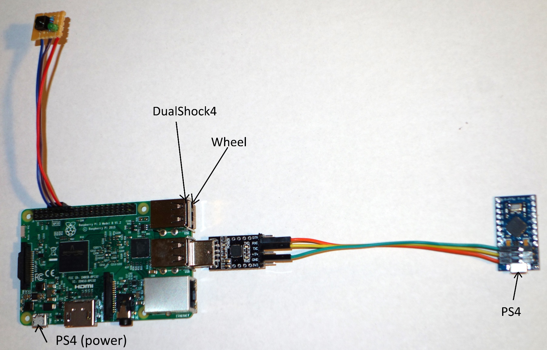 GIMX USB WHEEL ADAPTER - Logitech G27, G25, DFGT on PS4